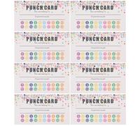 UTHCLO 50 sheets Student Reward Punch Cards for Classroom Incentives Cartoon Design Paper Cards for Behavior Encouragement Convenient Punch System for Teachers and Parents