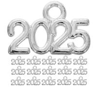 UTHCLO 50Pcs Antique Silver Alloy 2025 Year Charms for Jewelry Making, DIY Graduation Necklace and Bracelet Pendants, Bulk Digital Number Decorations for Party Crafts