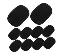 UTHCLO 50pcs Black Mini Microphone Foam Windscreen High Density Noise Reduction Lapel Lavalier Mic Covers for Headset Microphones Fit for Clear Audio