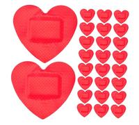 UTHCLO 50Pcs Breathable Heart-Shaped Hemostatic Bandages Skin-Friendly Wound with Super Elasticity for Hands Feet Arms Legs Adhesive Stickers for Home