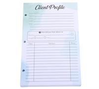 UTHCLO 50pcs Client Record Cards Green Binder Sheets for Customer Profile Information Recording Efficient Client Data Management for Salons Offices and Small Business Use