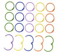 UTHCLO 50pcs Colored Loose Leaf Key Rings Small Metal Binder Rings for Notebooks Planners Crafting Keychains Flat Keyring with Vibrant Colors for Office and DIY Use