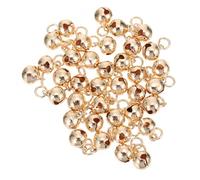 UTHCLO 50Pcs DIY Bell Pendant Charms for Jewelry Making Gold Plated Colorfast Craft Bells for Necklaces Bracelets Handmade Accessories