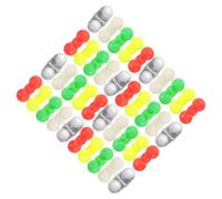 UTHCLO 50pcs Fishing Bells Double Rattle Beads Bite Alert Indicator for Bass and Fishing Rods, Plastic and Metal Construction with Easy Installation for Team Angling and Tackle Setups