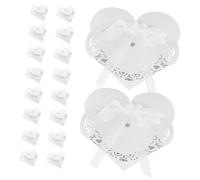 UTHCLO 50pcs Hollow Heart Candy Boxes White Wedding Favor Boxes for Party Treats Lightweight Decorative Sweets Containers for Birthday Bridal Shower Shower Christmas Packaging