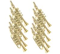 UTHCLO 50pcs Mini Musical Instrument Models Plastic Miniature Trumpet Saxophone Clarinet Flute Ornaments for Christmas Tree Dollhouse Decor Party DIY Crafts Realistic Small