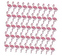 UTHCLO 50pcs Nordic Flamingo Pattern Wood Buttons for DIY Sewing and Decoration Durable Animal Embellishment Buttons Pink Scandinavian Style for Crafts and Scrapbooking