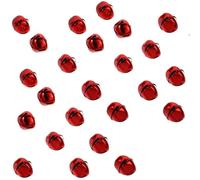UTHCLO 50pcs Red Alloy Christmas Bells Pendants Cross Shape, Easy to Hang and Fine Craftsmanship, Beautiful and Elegant Xmas Decorations for Tree and Holiday DIY