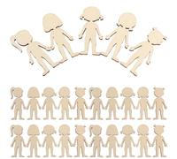 UTHCLO 50pcs Unfinished Wooden Cutouts for Painting DIY Craft Smooth Edges Wooden Slices for Creative Decoration and Writing Safe Wood Chips for Preschool Art Projects