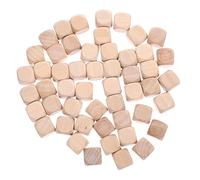 UTHCLO 50Pcs Unfinished Wooden Dice Blank Square Blocks DIY Craft Supplies for Painting Games Fine Motor Skill Development Creative Hand Eye Coordination