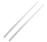 UTHCLO 5a Aluminum Alloy Drumsticks for Drum Set Silver Metal Percussion Sticks Weighted Practice Drum Sticks for Musical Instrument Use