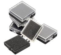 UTHCLO 5pcs Anti-static Plastic Electronic Component Storage Boxes with Lids and Black Bottoms, 35x35x15mm Chip Cases with Anti-static Foam for Electronics Parts Organization