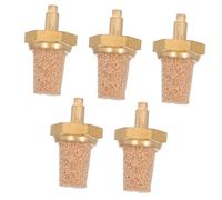 UTHCLO 5pcs Brass Fog Machine Filter Nozzle Pneumatic Muffler Silencer for Air Compressors Copper Oil Tube Fitting Noise Reduction Stage Accessory