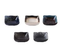 UTHCLO 5pcs Ceramic Sushi Plate Japanese Style Snack Plate Tableware for Delicious Desserts and Restaurants with Lasting Clean Without Residual Odor