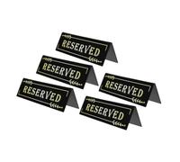 UTHCLO 5pcs Double-sided Table Stand Chairs Guest Reservation Table Signs Restaurant Chair Signs Party Reservation Wedding Guest Black Acrylic