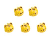 UTHCLO 5pcs Large Tiger Shape Bell Charms DIY Keychain Accessories Pendant Decorations for Jewelry Making and Home Crafting in Chinese Zodiac Year of The Tiger