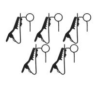 UTHCLO 5pcs Lavalier Microphone Lapel Clips Iron Mic Collar Clip Easy to Install Securely Hold Microphone Black for Interview and Live Streaming