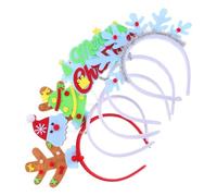 UTHCLO 5pcs Luminous Christmas Headband Light up Snowflake Headbands Christmas Tree Headwear Glow in The Dark Glowing Hair Accessories Snowflake Head Boppers Felt
