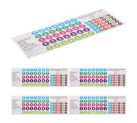 UTHCLO 5pcs Pan Flute Note Stickers Adhesive Music Labels for Tubes Pan Pipes Teaching Music Note Stickers for Boys and Girls Beginner Practice