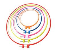 UTHCLO 5Pcs Plastic Cross Stitch Hoop Rings Adjustable Embroidery Circles for DIY Handicraft Beginners Craft Sewing Plastic
