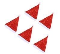 UTHCLO 5pcs Printed Holiday Hats Made of Non-woven Fabrics with Strong Dry Friction and Easy to Clean Features, for Christmas Party and Festival Supplies