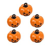 UTHCLO 5pcs Pumpkin Shape Pet Bells Collar Charms with Quick Release Buckle Copper Material Comfortable for Daily Wear Halloween Decoration for Dogs