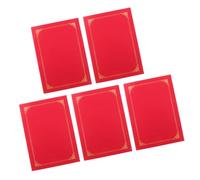 UTHCLO 5pcs Red Folding Certificate Envelope Holders Multi-use Diploma Covers Graduation Paper Certificate Protectors for Awards Invitations