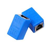 UTHCLO 5pcs Rj45 Network Pass-through Connectors Blue, Network Cable Extender Adapter for Home and Office, Ethernet Coupler Compatible Cat5e Cat6 Cables
