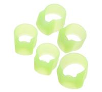 UTHCLO 5pcs Silicone Pipa Finger Protectors Medium for Adults Durable Non Adhesive Fingertip Guards for Stringed Instruments Precision Fit for Pipa Guzheng Guitar Practice and Performance