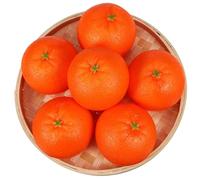 UTHCLO 6 Pcs Artificial Fruits Simulation Oranges Foam Sturdy Photo Props for Food Photography and Movie Show Decorations
