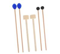 UTHCLO 6 Pcs Professional Wood Drumsticks and Yarn Mallets Set with Comfortable Grip and Great Sound Quality, for Performances and Music Learning, Percussion Instrument Accessories