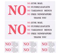 UTHCLO 6 Sheets No Junk Mail or Flyers Sign - Adhesive Mailbox Sticker for Home or Business - Strictly No Advertising Mail Warning Decals - Weather-Resistant Mailbox Reminder