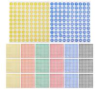 UTHCLO 60 Sheets Round Stickers Multicolor Color-Coded Labels for File Sorting Inventory Tracking and Planner Organization with Removable Adhesive