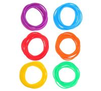 UTHCLO 60pcs Neon Jelly Silicone Bracelets and Hair Ties for Multi-color Elastic Wristbands for Parties Birthdays Comfortable Dual-use Hair Accessories and Vivid Silicone Bands