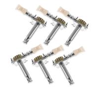 UTHCLO 6pcs Acoustic Guitar Tuning Pegs Guitar Keys with Stable String Locking for Professional and Beginner Use Silver White Heads Three Left Three Right