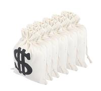 UTHCLO 6Pcs Canvas Drawstring present Bags for Pirate Theme Parties Sign Money Pouches Lightweight Favor Bags for Birthdays Easy Open