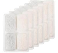 UTHCLO 6pcs Cat Water Fountain Filter Cat Fountain Replacement Filter Catch Hair and Debris Filtration Cotton Coconut Shell Activated Carbon White for Pet Water
