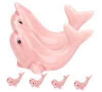 UTHCLO 6pcs Ceramic Animal Chopstick Holders in Pink, Convenient to Use and Keep Tableware Clean, Cute Porcelain Spoon and Fork Rest for Dining Table Decoration