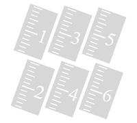 UTHCLO 6pcs Farmhouse Growth Chart Stencil for Reusable Height Measuring Template with Scale Paintable Wall and Ruler for Bedroom Growth Tracking