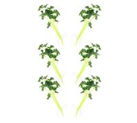 UTHCLO 6pcs Faux Shamrock Leaf Artificial Plants in Green Silk Material for Home Décor and Bookshelves, Featuring Realistic Natural Aesthetic and Hardwearing Versatile Use Table