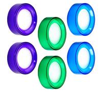 UTHCLO 6pcs Finger Wet Sponge Moistener for Money Handling and Document Counting, Plastic Round Sponge Cup with Easy to Clean Material, for Cashiers and Bank Tellers in Financial
