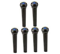 UTHCLO 6Pcs Guitar Bridge Pins Plastic String Pegs with Blue Cat Eye Inlay Smooth Polished Accessories for Acoustic Guitars Easy to Install Suitable for Beginners and Professionals
