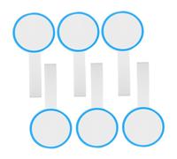 UTHCLO 6pcs Handheld Whiteboards 10x20cm Dry Erase Scoreboards Blue Circle Single-sided Erasable Voting Paddles for Office Supplies and Game Judges