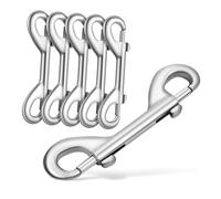 UTHCLO 6pcs Heavy Duty Zinc Alloy Double Ended Dog Leash Clips with Secure Bolt Snap Hooks Double Clips for Quick Attachment and Strong Hold Collar Dogs