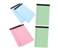 UTHCLO 6pcs Legal Ruled Note Pads Tearable Smooth Writing Surface for Office School Business Students Teachers Pink Green Blue