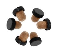 UTHCLO 6pcs Natural Cork Wine Bottle Stoppers Sealing Cork Plugs for Glass Bottles Reusable Wine Preservation Accessories for Parties and Banquets