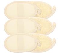 UTHCLO 6pcs Natural Loofah Body Scrub Pads Exfoliating Sponge for Home Use with Cotton and Linen Material, Supple and Practical Design to Massage the Body and Remove Makeup