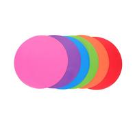UTHCLO 6pcs Non-slip Flat Disc Sports Markers for Soccer Training Round Field Markers in Colors for Gym Backyard PE Skill Development and Agility Drills