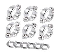 UTHCLO 6pcs Parrot Foot U Shape Rings Stainless Steel Bird Ankle Bands Lightweight Comfortable Outdoor Training Accessories for Parrots and Small Birds