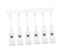 UTHCLO 6pcs Plastic Price Tag Display Holders with Double Head Clip Rotatable Merchandise Clips for Retail Stores Supermarkets Exhibitions